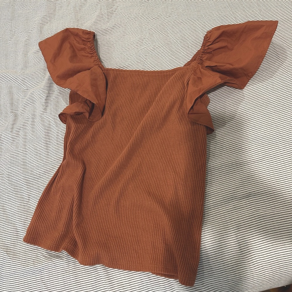 Target Ribbed ruffle tank